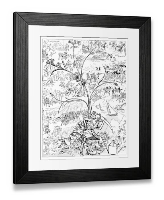 Framed Print : British London satire caricatures comics cartoon illustrations: Hardy Annuals Framed Print : British London satire caricatures comics cartoon illustrations: Hardy Annuals
