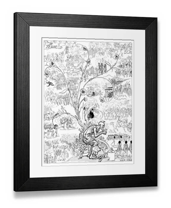 Framed Print : British London satire caricatures comics cartoon illustrations: Hardy Annuals Framed Print : British London satire caricatures comics cartoon illustrations: Hardy Annuals