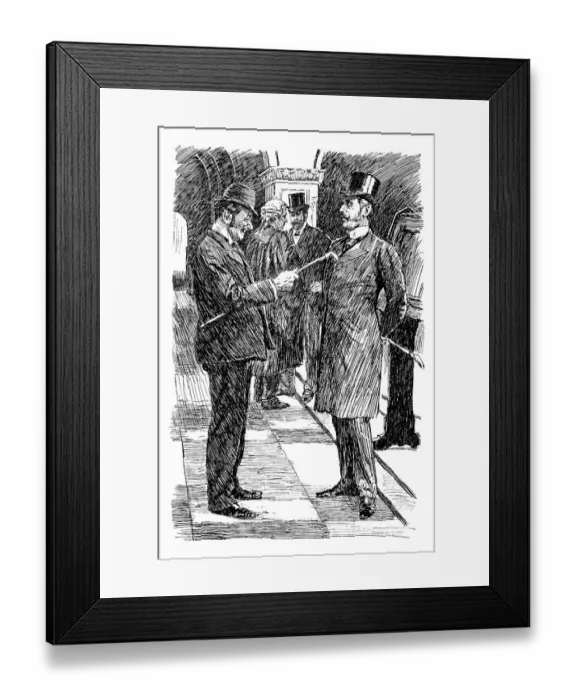 Framed Print : British London satire caricatures comics cartoon illustrations