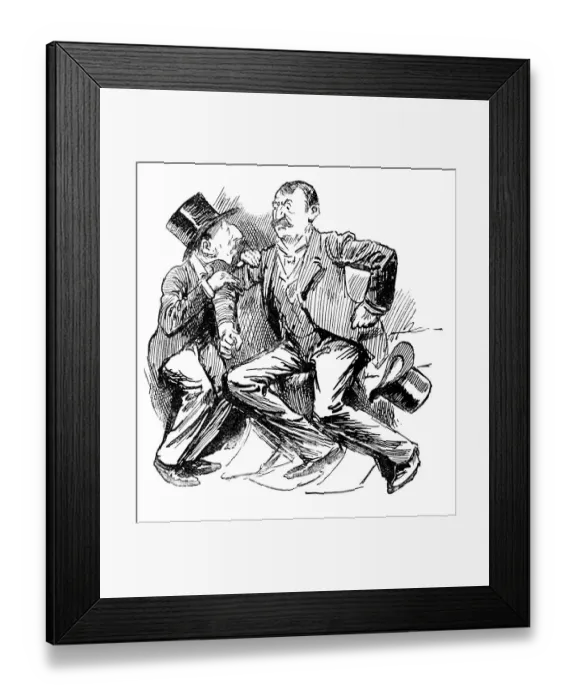 Framed Print : British London satire caricatures comics cartoon illustrations: Angry Framed Print : British London satire caricatures comics cartoon illustrations: Angry