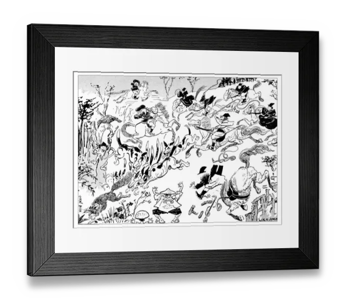 Framed Print : British London satire caricatures comics cartoon illustrations: Hunting Framed Print : British London satire caricatures comics cartoon illustrations: Hunting