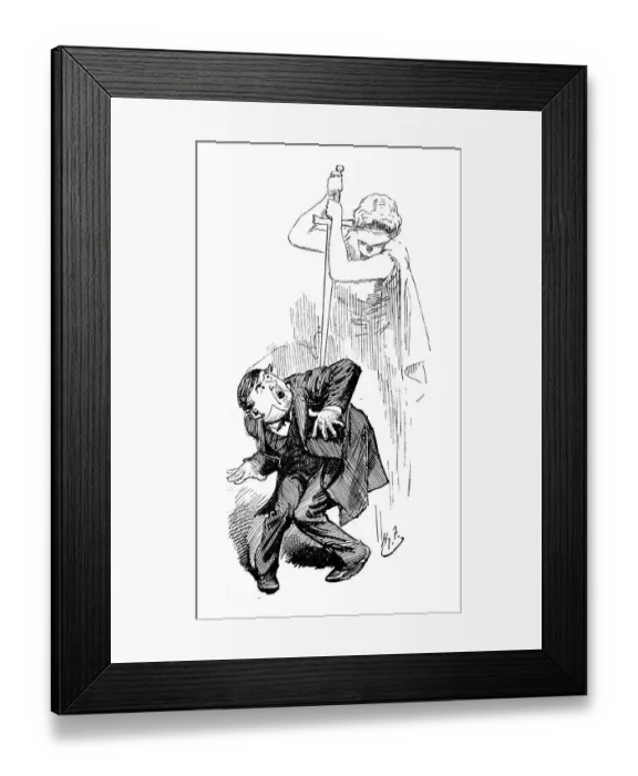 Framed Print : British London satire caricatures comics cartoon illustrations: Justice Framed Print : British London satire caricatures comics cartoon illustrations: Justice