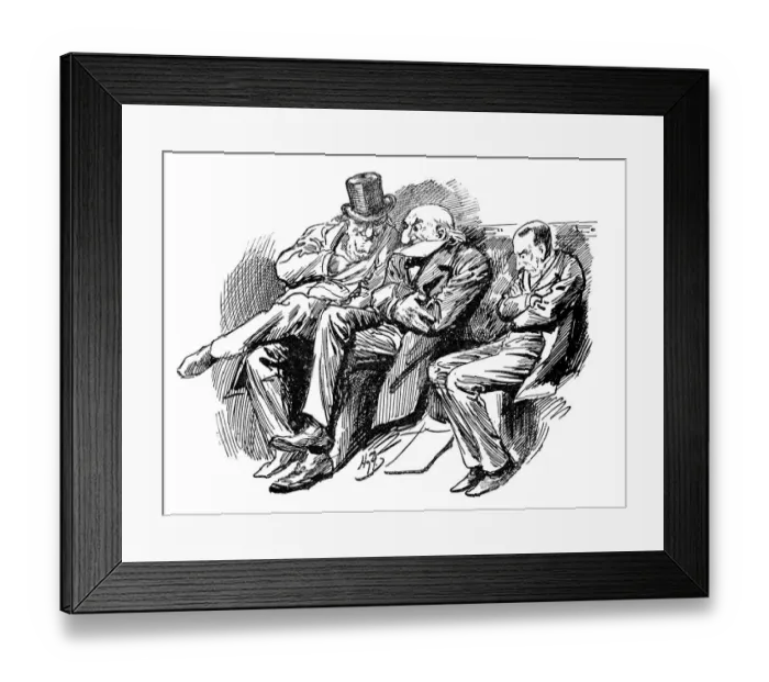 Framed Print : British London satire caricatures comics cartoon illustrations Framed Print : British London satire caricatures comics cartoon illustrations