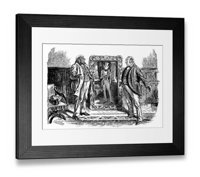 Framed Print : British London satire caricatures comics cartoon illustrations: Painting Framed Print : British London satire caricatures comics cartoon illustrations: Painting