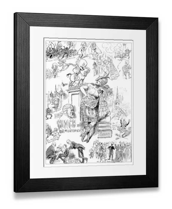 Framed Print : British London satire caricatures comics cartoon illustrations: Edinburgh Framed Print : British London satire caricatures comics cartoon illustrations: Edinburgh