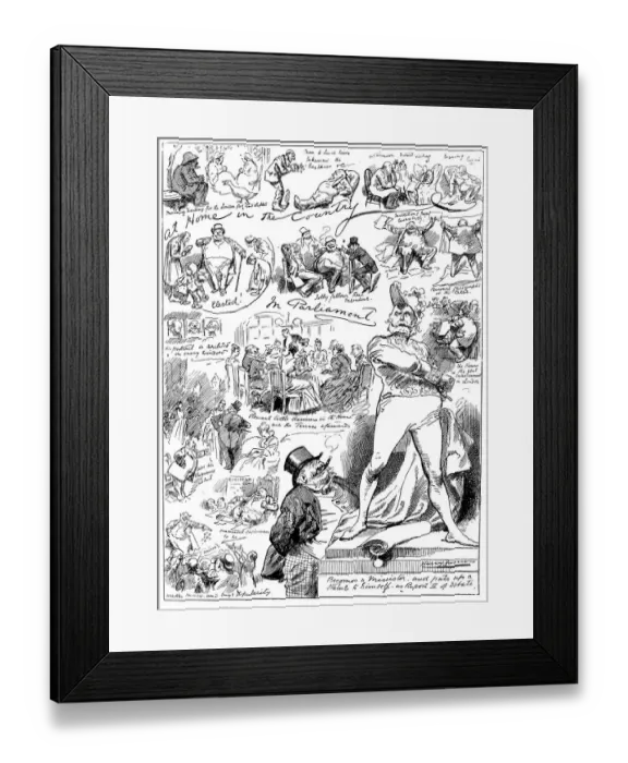 Framed Print : British London satire caricatures comics cartoon illustrations Framed Print : British London satire caricatures comics cartoon illustrations