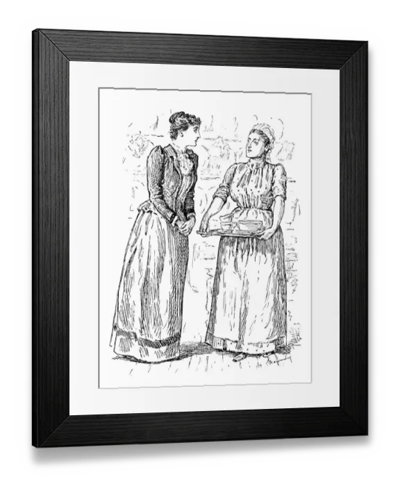 Framed Print : British London satire caricatures comics cartoon illustrations: Women Framed Print : British London satire caricatures comics cartoon illustrations: Women