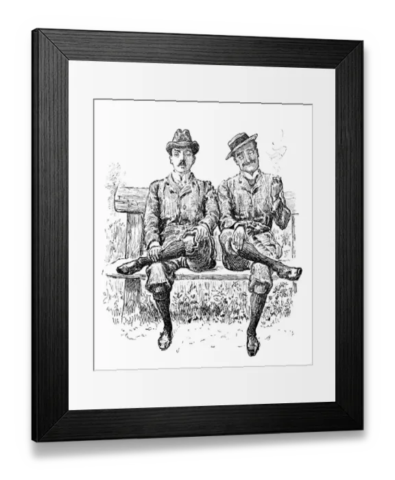 Framed Print : British London satire caricatures comics cartoon illustrations: Men Framed Print : British London satire caricatures comics cartoon illustrations: Men