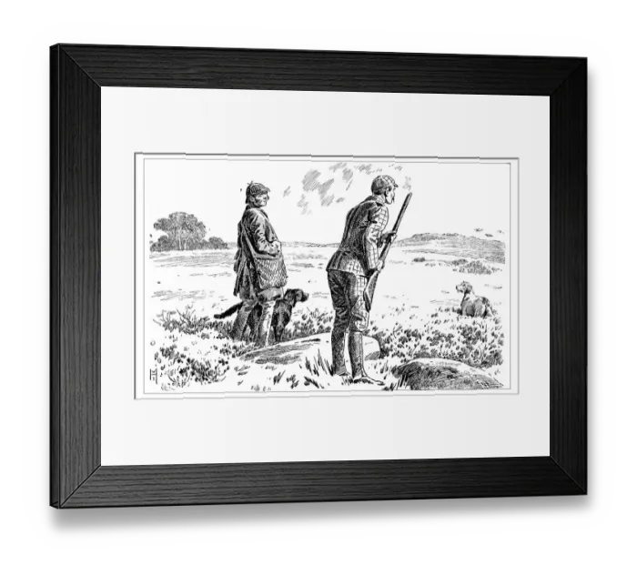 Framed Print : British London satire caricatures comics cartoon illustrations: Hunting Framed Print : British London satire caricatures comics cartoon illustrations: Hunting