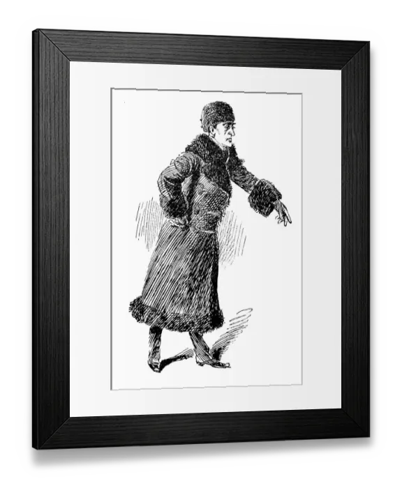 Framed Print : British London satire caricatures comics cartoon illustrations