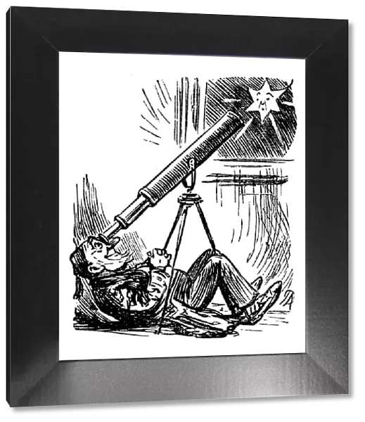 British London satire caricatures comics cartoon illustrations: Astronomer