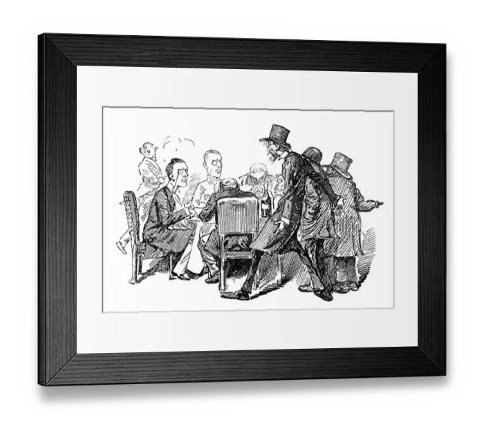 Framed Print : British London satire caricatures comics cartoon illustrations Framed Print : British London satire caricatures comics cartoon illustrations
