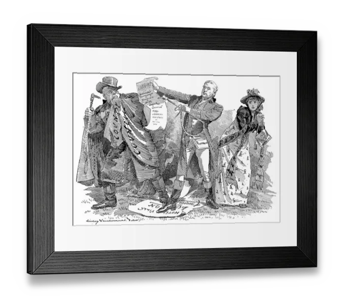 Framed Print : British London satire caricatures comics cartoon illustrations Framed Print : British London satire caricatures comics cartoon illustrations