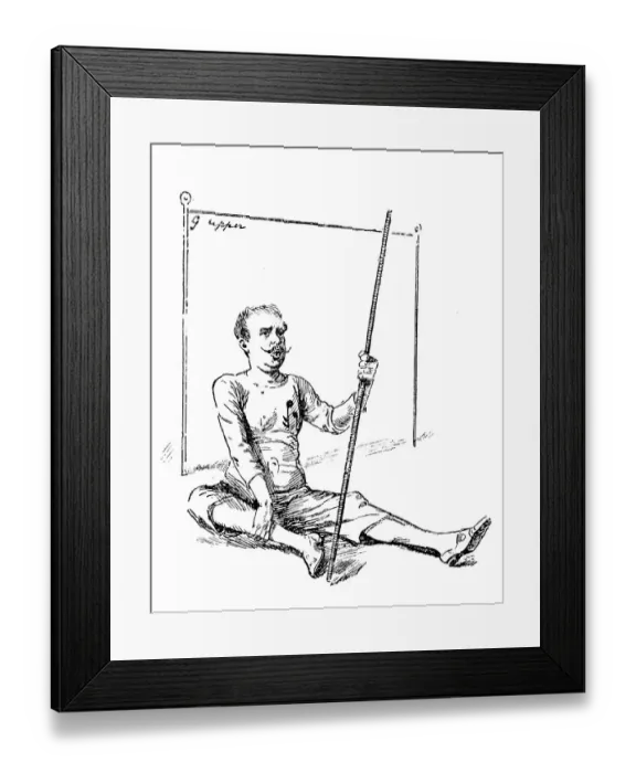 Framed Print : British London satire caricatures comics cartoon illustrations: Pole vault Framed Print : British London satire caricatures comics cartoon illustrations: Pole vault