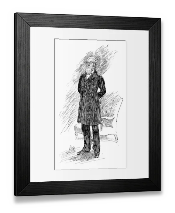 Framed Print : British London satire caricatures comics cartoon illustrations: man Framed Print : British London satire caricatures comics cartoon illustrations: man