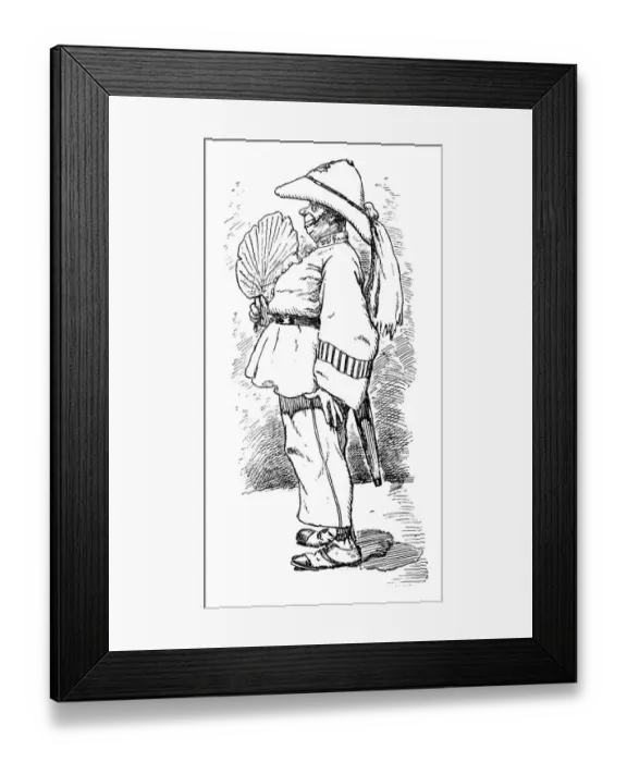 Framed Print : British London satire caricatures comics cartoon illustrations