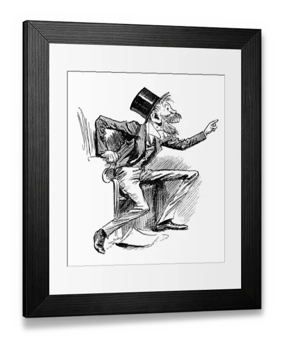 Framed Print : British London satire caricatures comics cartoon illustrations Framed Print : British London satire caricatures comics cartoon illustrations