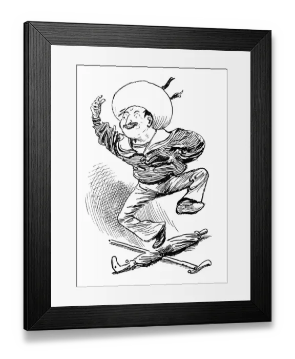 Framed Print : British London satire caricatures comics cartoon illustrations: Sailor Framed Print : British London satire caricatures comics cartoon illustrations: Sailor