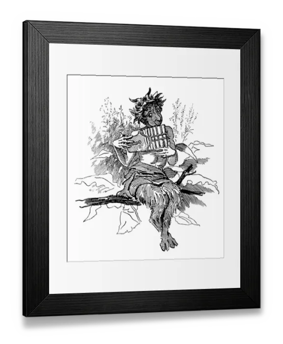 Framed Print : British London satire caricatures comics cartoon illustrations: Satyr Framed Print : British London satire caricatures comics cartoon illustrations: Satyr