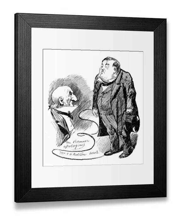 Framed Print : British London satire caricatures comics cartoon illustrations