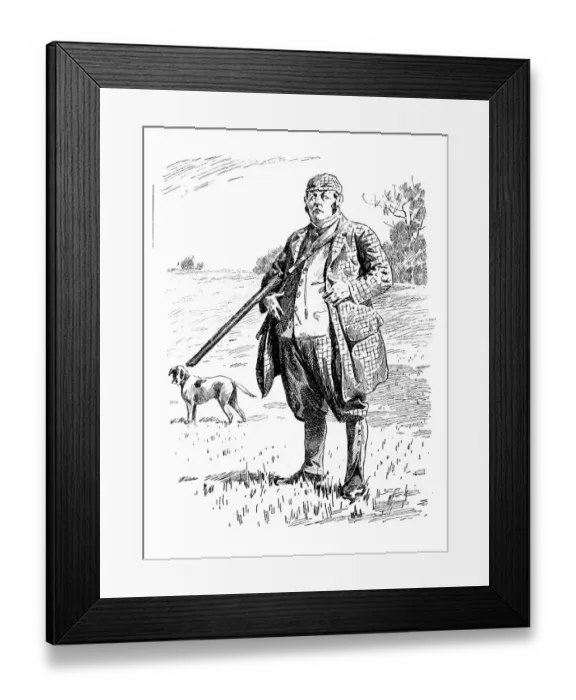 Framed Print : British London satire caricatures comics cartoon illustrations: Hunter Framed Print : British London satire caricatures comics cartoon illustrations: Hunter