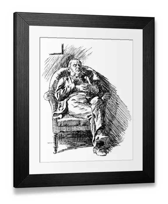 Framed Print : British London satire caricatures comics cartoon illustrations: Relax Framed Print : British London satire caricatures comics cartoon illustrations: Relax