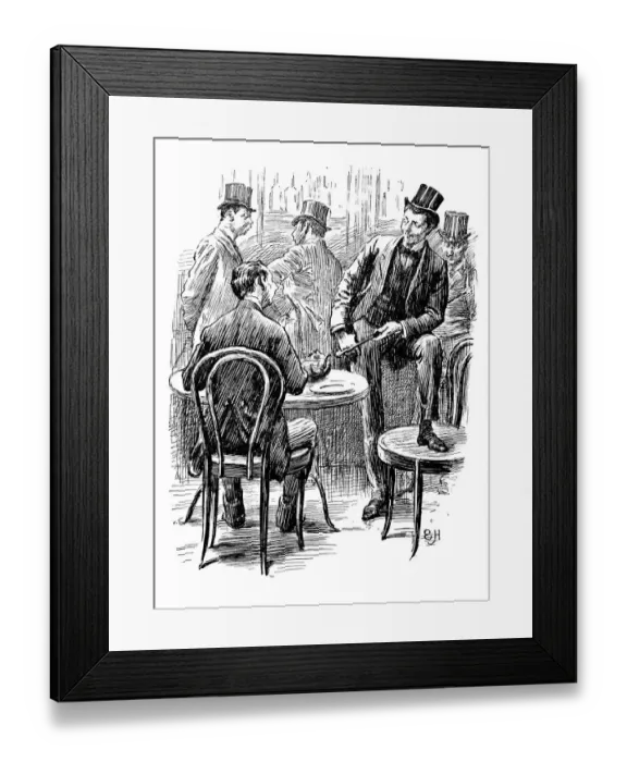 Framed Print : British London satire caricatures comics cartoon illustrations