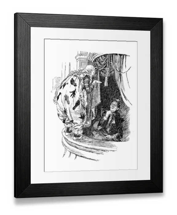 Framed Print : British London satire caricatures comics cartoon illustrations: Scary clown Framed Print : British London satire caricatures comics cartoon illustrations: Scary clown