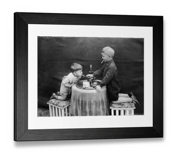 Framed Print : Two Boys Smoking Framed Print : Two Boys Smoking