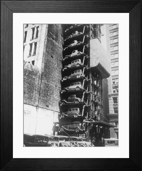 Framed Print : Elevator Car Park Framed Print : Elevator Car Park