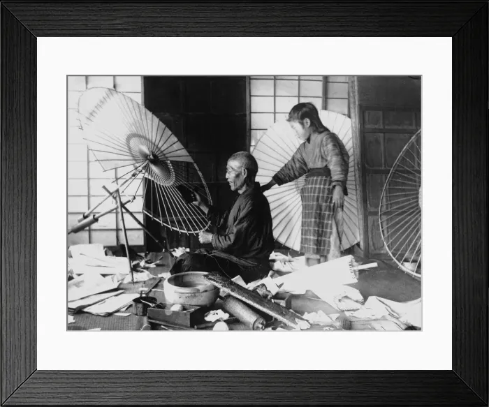 Framed Print : Parasol Maker Framed Print : Parasol Maker