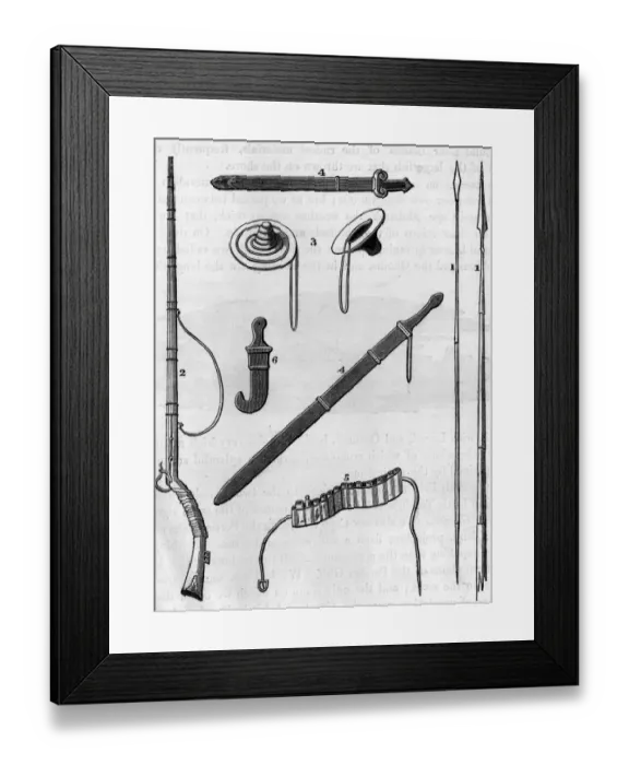 Framed Print : Pirates Weapons Framed Print : Pirates Weapons