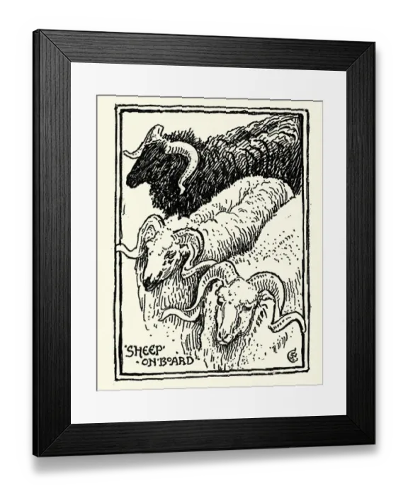 Framed Print : Sketch of Sheep, Greece, 19th Century, Walter Crane Framed Print : Sketch of Sheep, Greece, 19th Century, Walter Crane