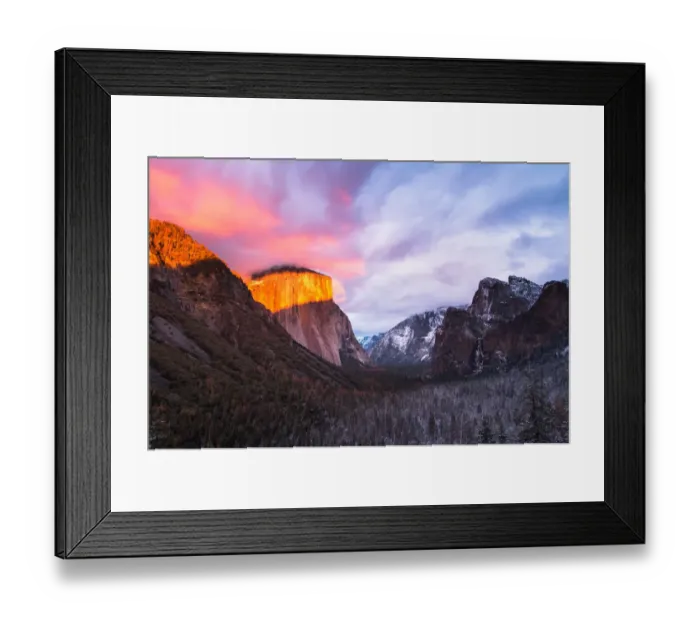 Framed Print : winter tunnel view yosemite Framed Print : winter tunnel view yosemite