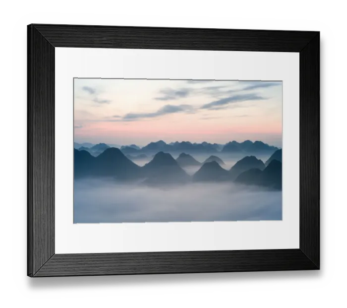 Framed Print : Mountain mist vietnam