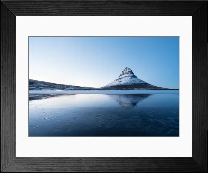 Framed Print : Reflection of the mountain blue hour Framed Print : Reflection of the mountain blue hour