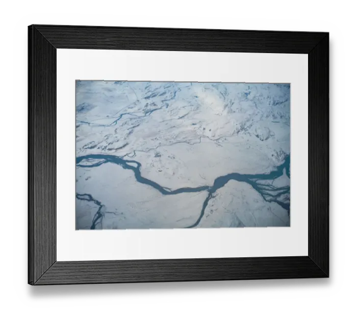 Framed Print : Glacier from above the air plane Framed Print : Glacier from above the air plane