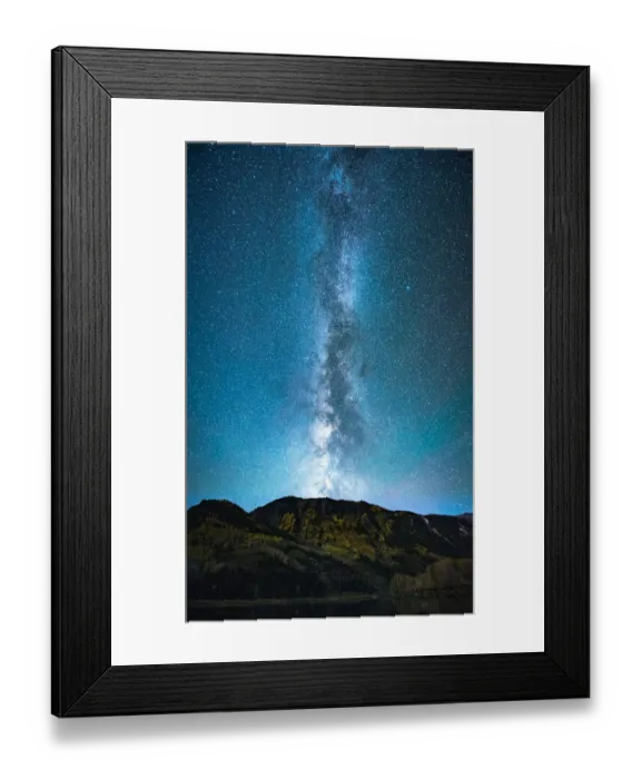 Framed Print : Vertical milky way on the mountain Framed Print : Vertical milky way on the mountain