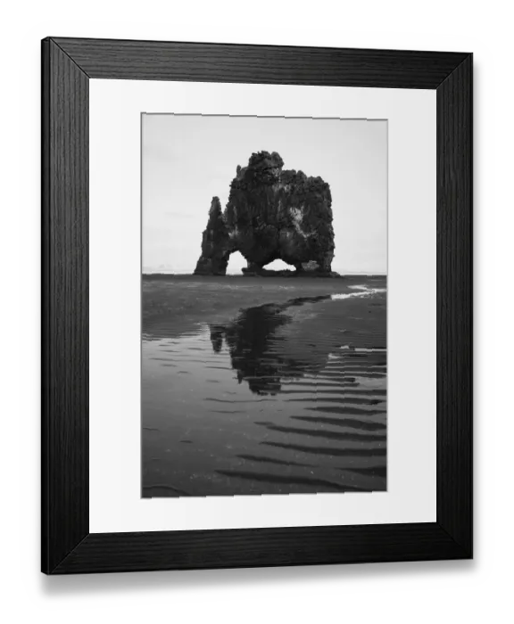 Framed Print : Dinosaur rock Hvitserkur Framed Print : Dinosaur rock Hvitserkur