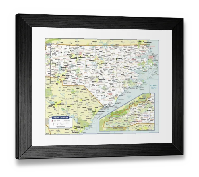 Framed Print : Reference Maps, 103745778