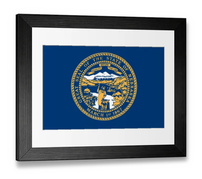 Framed Print : Nebraska flag Framed Print : Nebraska flag