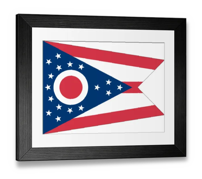 Framed Print : Ohio flag. 2010 edition Framed Print : Ohio flag. 2010 edition
