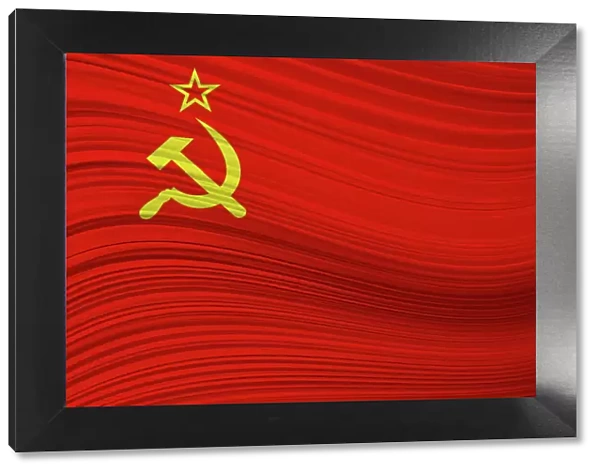 SOVIET UNION waving flag