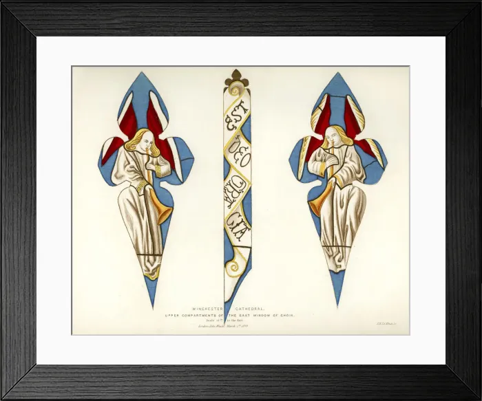 Framed Print : Stained glass window - Winchester Cathedral Framed Print : Stained glass window - Winchester Cathedral
