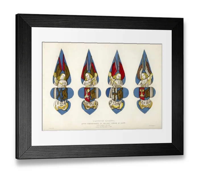 Framed Print : Stained glass window - Winchester Cathedral Framed Print : Stained glass window - Winchester Cathedral