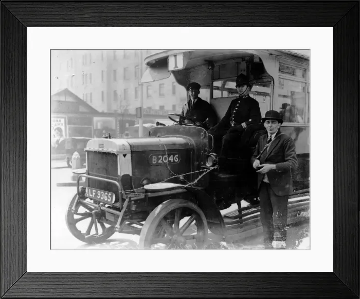 Framed Print : Barbed Bus
