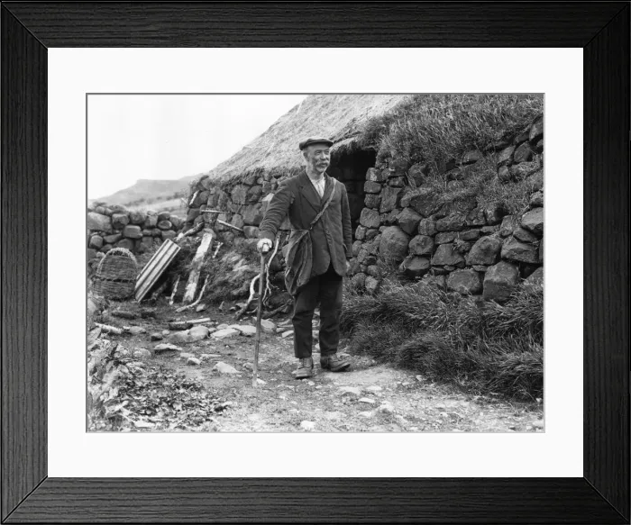 Framed Print : Postman. 1928: A postman on the Isle of Skye in north western Scotland Framed Print : Postman. 1928: A postman on the Isle of Skye in north western Scotland