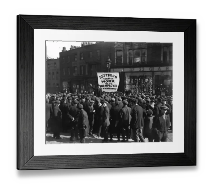 Framed Print : Unemployment Rally Framed Print : Unemployment Rally