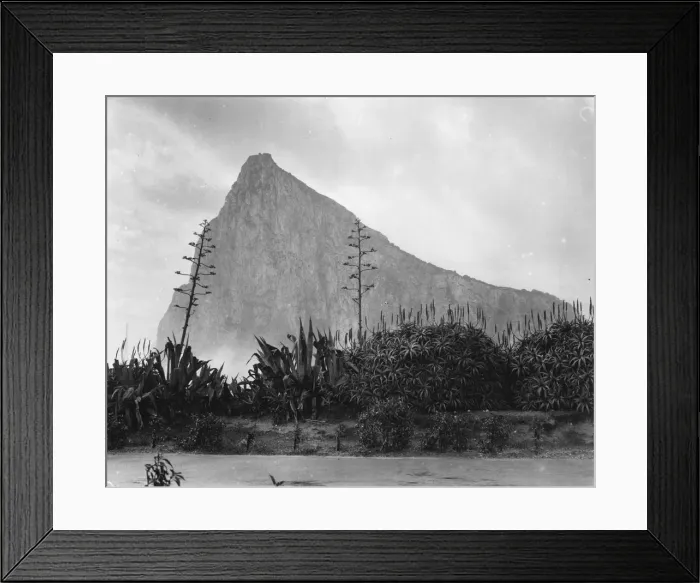 Framed Print : The Rock. 1933: The Rock of Gibraltar, the main landmark of the British Framed Print : The Rock. 1933: The Rock of Gibraltar, the main landmark of the British