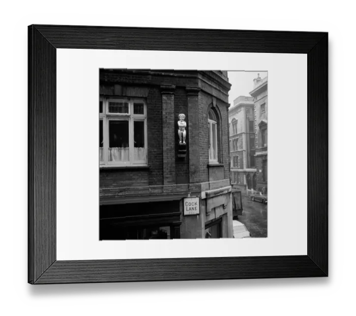 Framed Print : Cock Lane Golden Boy Framed Print : Cock Lane Golden Boy